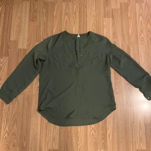 Sheer Olive green Old Navy blouse size L